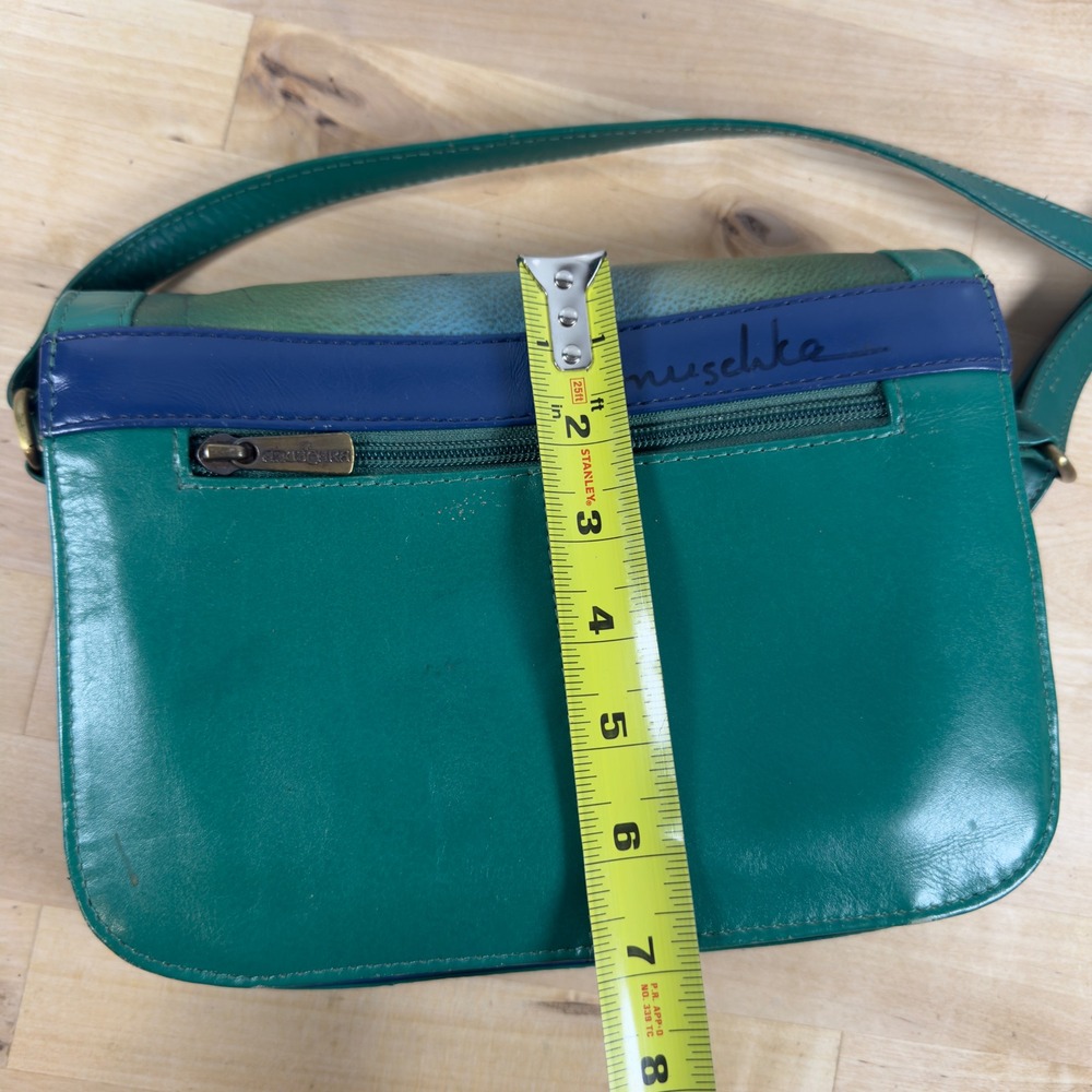 Anuschka Green Hand-Painted Bird Crossbody Bag - Picture 11 of 12